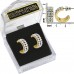 E252G Forever Gold Austrian Crystal Double Hoop Earrings 106368